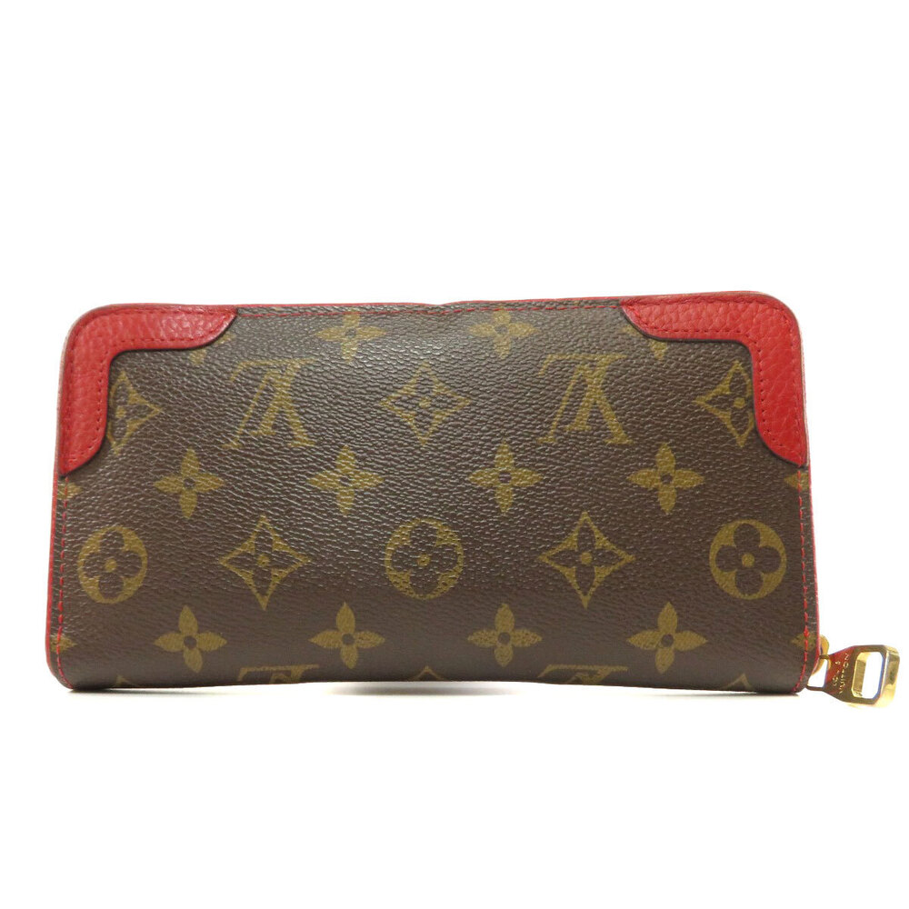 Louis Vuitton Canvas Retiro Wallet Monogram Wallet Calfskin Long Zippy Brown